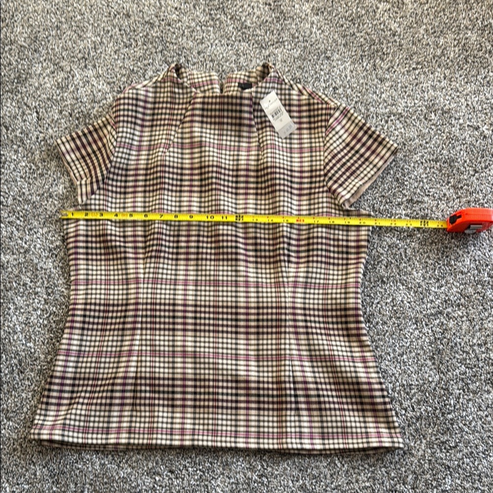 Ann Taylor Short Sleeve Top with Mandarin Collar NWT